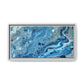 Bespattered Facade Blue Marble Framed Canvas Art Print | 3 Frame Colors | Multiple Sizes