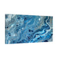 Bespattered Facade Blue Marble Stretched Matte Canvas Art Prints | Multiple Sizes