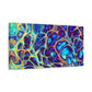 Bespattered Facade Fluid Art Abstract Painting Stretched Matte Canvas Art Prints | Multiple Sizes