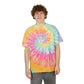 Bespattered Facade "Rainbow Is the New Black" Embroidered 100% Cotton Tie Dye T-Shirts