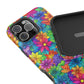 Bespattered Facade Bright Rainbow Flowers Impact-Resistant Case