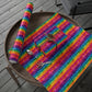 Bespattered Facade Rainbow Stripes Wrapping Paper | Three Sizes | Glossy or Matte