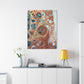 Bespattered Facade Fluid Art Abstract Painting Stretched Matte Canvas Art Prints | Multiple Sizes