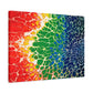Bespattered Facade Rainbow Seaside Stretched Matte Canvas Art Prints | Multiple Sizes