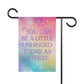 Bespattered Facade Treat Yourself Pastel Rainbow Garden Flag
