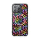 Bespattered Facade Bright Rainbow Leopard MagSafe Clear Impact Cases