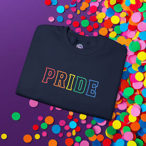 Bespattered Facade Rainbow LGBTQ+ Pride Embroidered Crewneck Sweatshirt