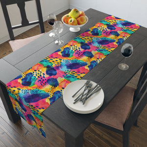 Bespattered Facade Colorful Abstract Table Runner (2 sizes)
