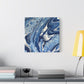 Bespattered Facade Fluid Art Abstract Painting Stretched Matte Canvas Art Prints | Multiple Sizes