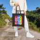 Bespattered Facade Rainbow "Third Butthole Eye" Canvas Tote Bag Reusable Carryall