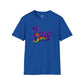 Bespattered Facade Neon "Easy Tiger" Colorful Unisex Softstyle T-Shirt