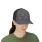 Childless Pet Person Rainbow Embroidered Snapback Trucker Cap (10 Hat Colors)