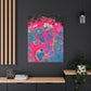 Bespattered Facade Fluid Art Abstract Painting Stretched Matte Canvas Art Prints | Multiple Sizes