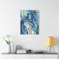 Bespattered Facade Fluid Art Abstract Painting Stretched Matte Canvas Art Prints | Multiple Sizes