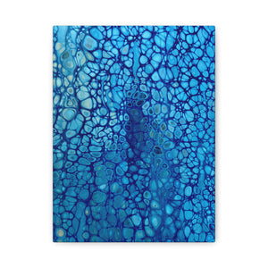 Bespattered Facade Fluid Art Abstract Painting Stretched Matte Canvas Art Prints | Multiple Sizes