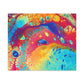Bespattered Facade Rainbow Galaxy Stretched Matte Canvas Art Prints | Multiple Sizes