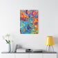 Bespattered Facade Fluid Art Abstract Painting Stretched Matte Canvas Art Prints | Multiple Sizes