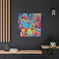 Bespattered Facade Fluid Art Abstract Painting Stretched Matte Canvas Art Prints | Multiple Sizes