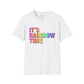 Bespattered Facade It's Rainbow Time Marquee Unisex Softstyle T-Shirt