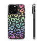 Bespattered Facade Pastel Rainbow Leopard Clear Case