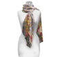 Tiffany Peonies & Iris Long Sheer Scarf – Lightweight, Elegant, Silky-Soft