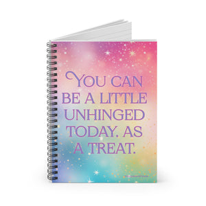 Bespattered Facade Rainbow "Treat Yourself" Spiral Notebook - Lined Pages