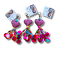 Hearts Pom Pom Zipper Pull Multicolor Tassel (Pink) - Thailand