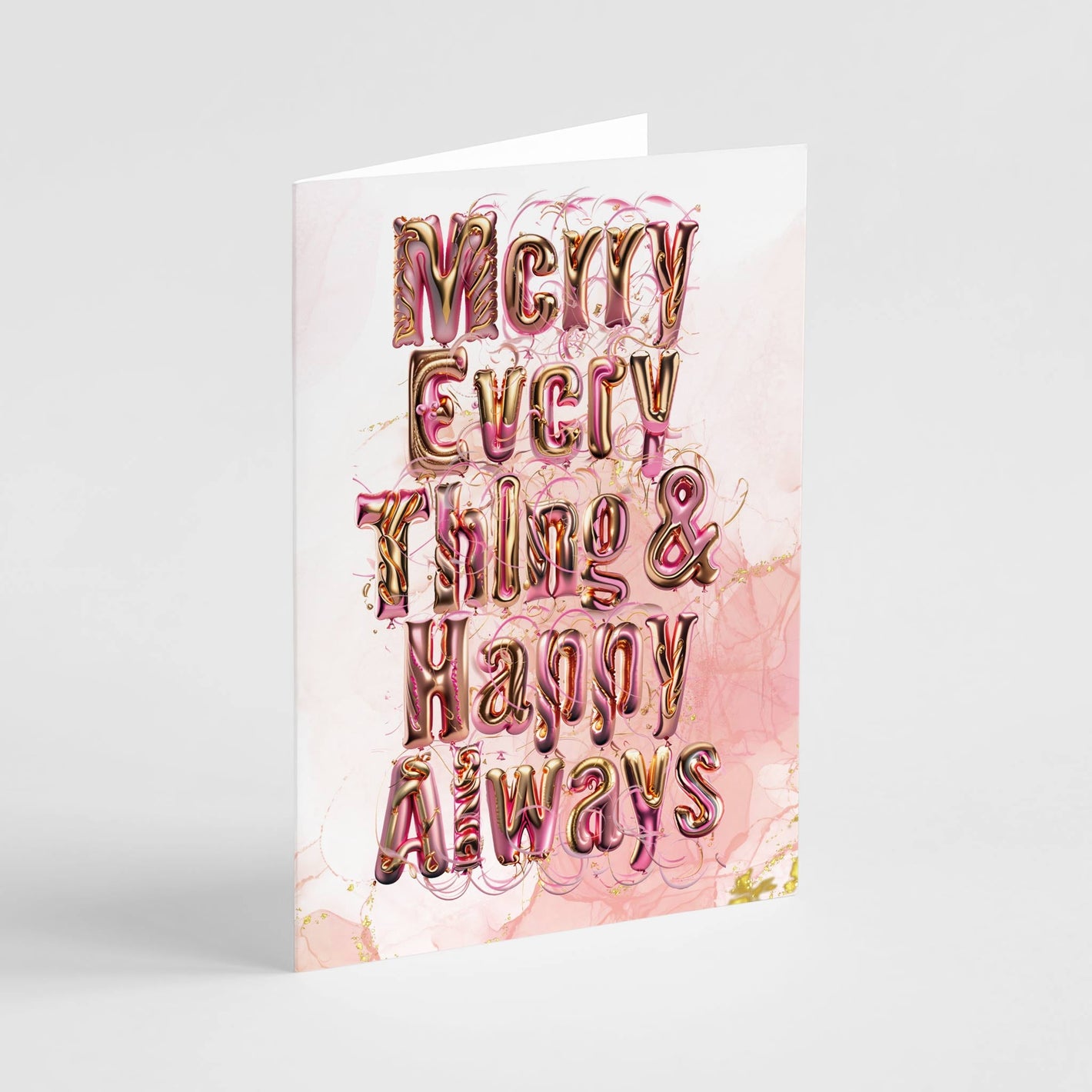 Merry Everything & Happy Always Greeting Cards, Set of 24