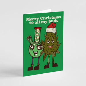 Marijuana Christmas Greeting Cards, Set of 24