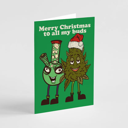 Marijuana Christmas Greeting Cards, Set of 24