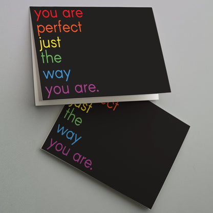 Perfect The Way You Are Pride Greeting Cards, Set of 24