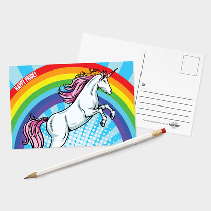 Pride Unicorn Postcards, Pack of 32