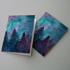 Snowy Night Greeting Cards, Set of 24