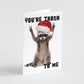 Funny Raccoon Christmas Cards, Set of 24