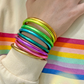Extra Large Rainbow Thai Buddhist Temple Bracelets, XL, Mantra Bangle, Kumlai