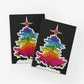 Rainbow Christmas Tree Greeting Cards, Set of 24