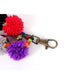Multicolor Pom Pom Keychain with Beads and Bells | Handmade Zipper Pull | Thailand