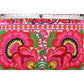 Handmade Gold Leather Crossbody Bag with Hmong Textile, Boho Pom Pom Tassel Purse, Tribal Ethnic Fair Trade Bag from Thailand