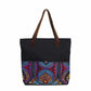 Leather Embroidered Texile Hmong Tote - Thailand
