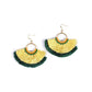 Double Fan Tassel Boho Earrings - Thailand