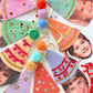 Pom Pom Party Hats Reusable Party Garland
