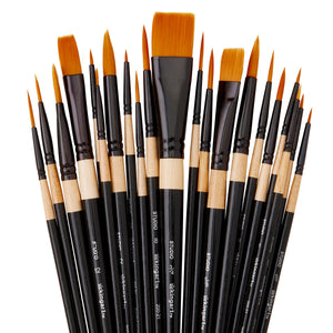 Studio Golden Nylon Mixed Media Brush Set - 21 Pieces