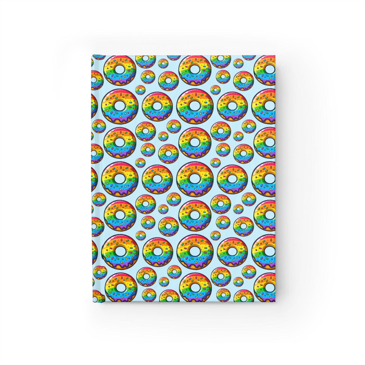 Bespattered Facade Rainbow Sprinkle Donut Notebook - Lined Pages