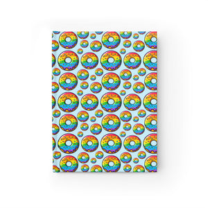 Bespattered Facade Rainbow Sprinkle Donut Notebook - Lined Pages