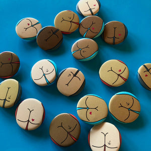 Magnet - 1.25 Inch: Butts - A Variety of Butt Shapes and Colors
