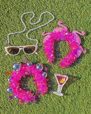 Pink Disco Ball Party Novelty Headband