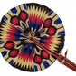 African Wax Print Fan, Handmade in Ghana