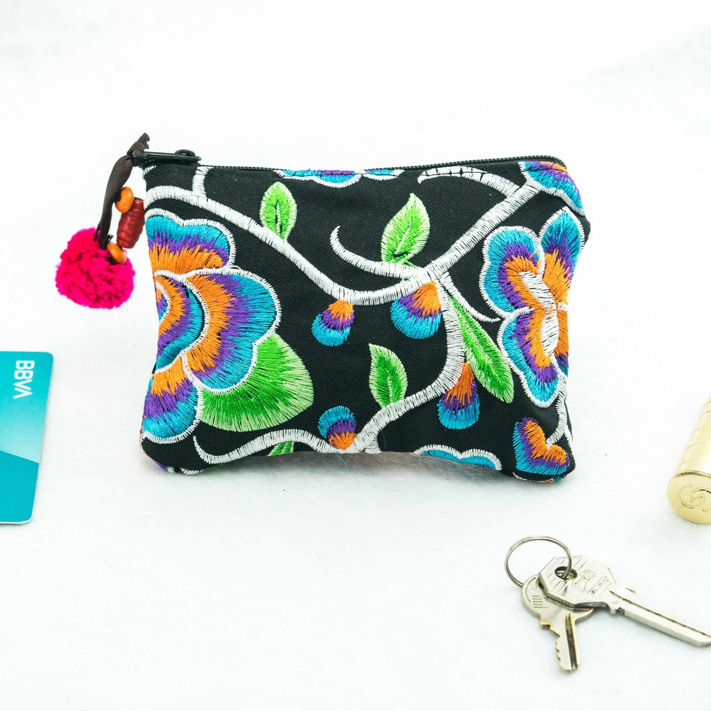 Embroidered Coin Purse Florals and Geometrics Assorted - Thailand