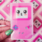 Pink Kawaii Gameboy Holographic Sticker, 2.4 x 4"
