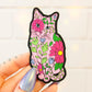 Poppy Flower Cat Embroidery Kit, 8 x 5 in.